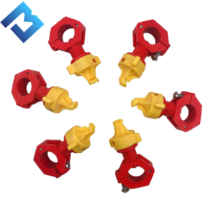قطعات یدکی ماشین غلتکی نازل پلاستیکی اسپری زرد و قرمز برای Bomag BW203
