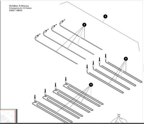 میله گرم برای سنگ شکن آسفالت V6000 شماره قطعه 615300201