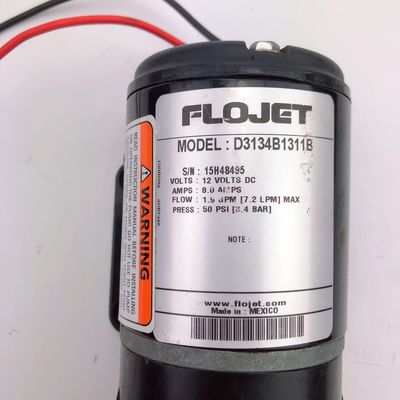 پمپ آب قطعات یدکی ماشین غلتکی جاده 12 ولت 13.2LPM/3.5GPM نام تجاری FLOJET