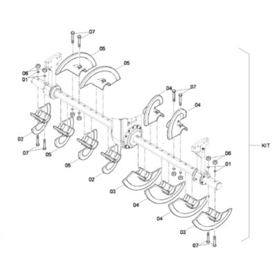 کیت تیغه های با کیفیت بالا از سنگ شکن اسفالتی SD2500 DF145CS PN 4812027478